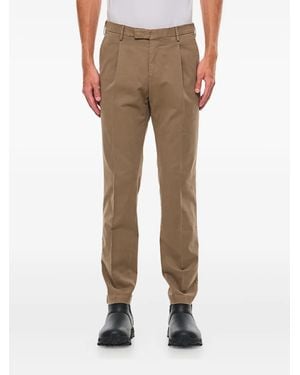 PT Torino Pleated-front regular trousers - Neutro
