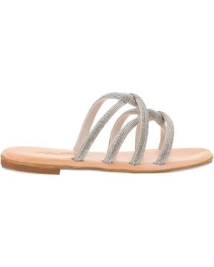 Kima Crystal-Embellished Sandals - Metallic