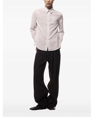 Omar Afridi Striped Long-Sleeve Shirt - White