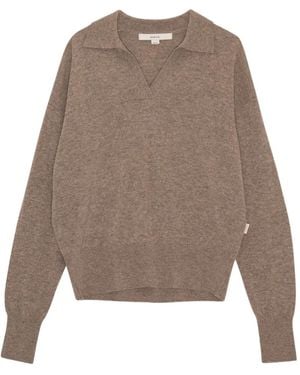 Remain Polo-Neck Wool Sweater - Natural