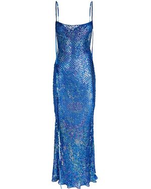 ワンピース THE ATTICO Sequin insert dress The Attico Sequin Insert Dress in Natural | Lyst