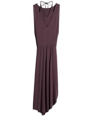 Lemaire Vestido Midi Drapeado - Morado