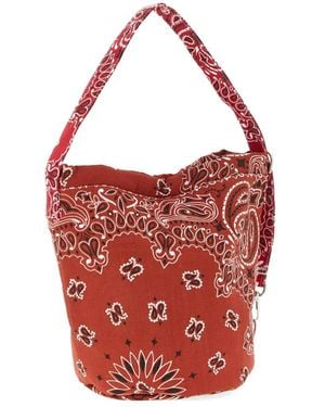 Call it By Your Name Seau Bandana-Print Bucket Bag - Red