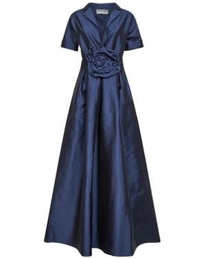 La Petite Robe Di Chiara Boni Floral-Detailed Maxi Dress - Blue