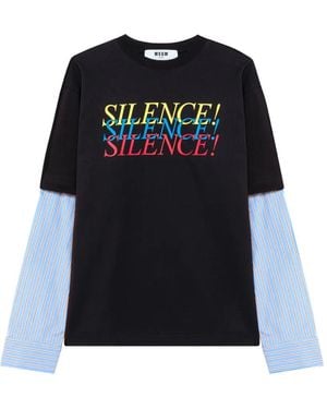 MSGM T-Shirt Con Stampa - Nero