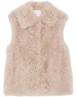 Yves Salomon Weste Aus Faux Shearling - Natur