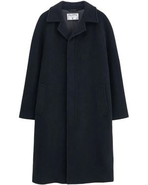 Filippa K Abrigo con botones y solapas de muesca - Azul