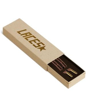 Golden Goose Logo Print Shoe Laces - Metallic