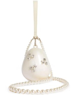 Simone Rocha Egg Clutch Mit Verzierung - Weiß