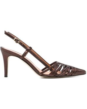 The Seller Caged Slingback Court Shoes - Brown