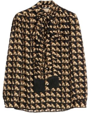 Valentino Garavani Crepe De Chine Shirt - Black
