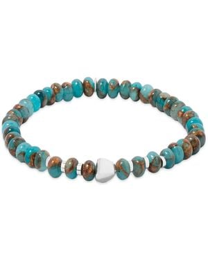Tateossian Nepal Nugget Beaded Logo-Charm Bracelets - Green
