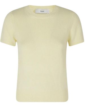 DUNST Short-Sleeve Knit Sweater - White