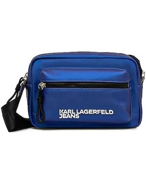 Karl Lagerfeld Logo Shoulder Bag - Blue