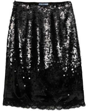 Prada Rock mit Pailletten - Schwarz