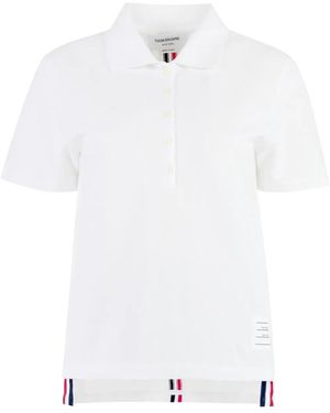 Thom Browne Rwb Cotton Polo Shirt - White