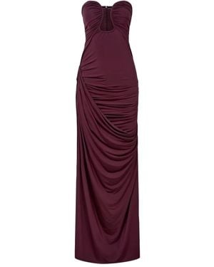 Paris Georgia Basics Draped Maxi Dress - Red