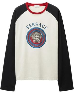 Versace T-Shirt Mit Medusa-Print - Schwarz