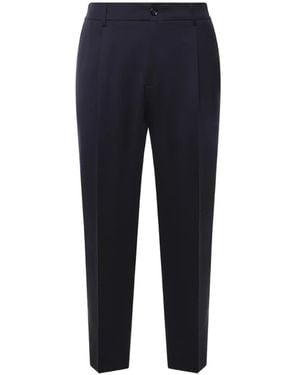 BE ABLE Pantaloni Affusolati New Riccardo Con Pieghe - Blu