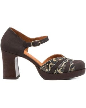 Chie Mihara 80Mm Ankle-Strap Heeled Court Shoes - Brown