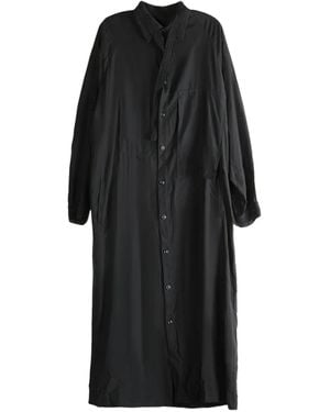 Y's Yohji Yamamoto Button-Cuff Shirt Dress - Black