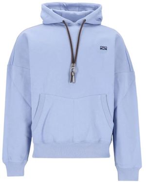 Loewe Sudadera Oversize Con Capucha Y Motivo Anagram Bordado - Azul