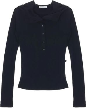 Low Classic Buttoned Hoodie - Blue