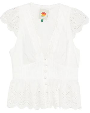 FARM Rio Blusa Con Ricamo - Bianco