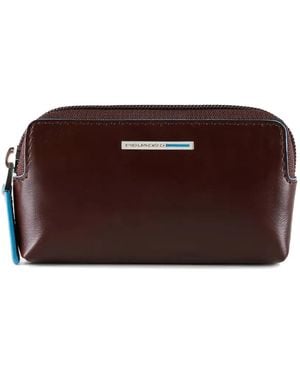 Piquadro Ring-Embellished Keyholder - Brown