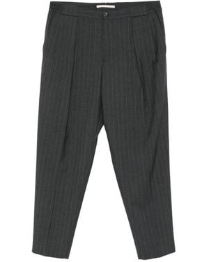 Briglia 1949 Pantalon Plissé Portoblos À Fines Rayures - Grey