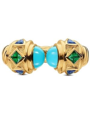 David Yurman 18Kt Renaissance Gelbgoldring Mit Schmucksteinen - Blau