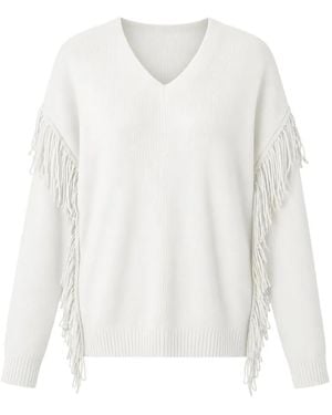 Twinset Actitude Fringe-Trimmed Sweater - White