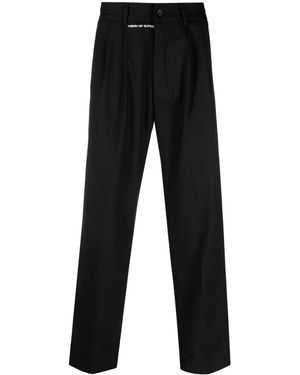 Vision Of Super Logo-Embroidered Straight-Leg Trousers - Black