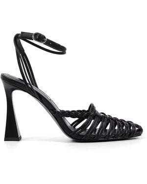 KARL LAGERFELD Debutante Woven-Style Sandals - White