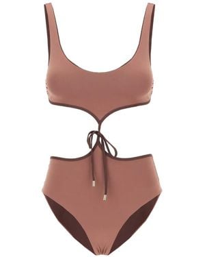 MAISON ANANA Reversible Cut-Out Trikini - Pink