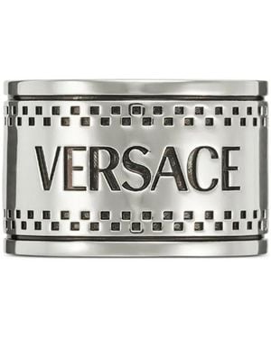 Versace 90s ロゴ リング - ホワイト