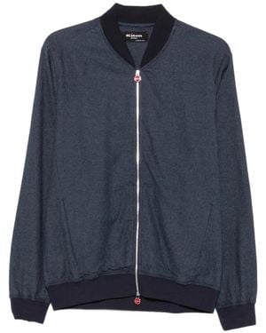 Kiton Zip-Up Bomber Jacket - Blue