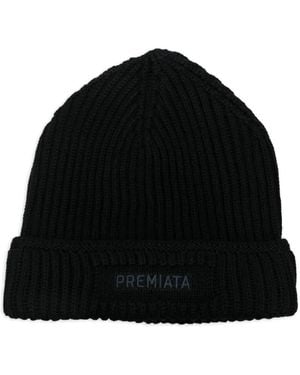 Premiata Berretto A Coste - Nero