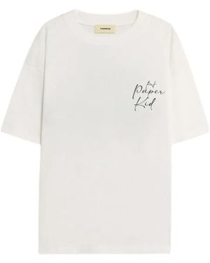 A PAPER KID Logo T-Shirt - White