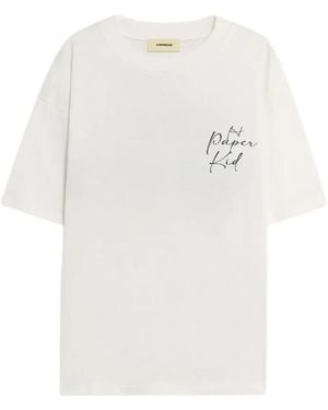 A PAPER KID Logo T-Shirt - White