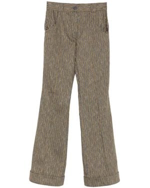 Kiko Kostadinov Tunin Striped Flared Trousers - Grey