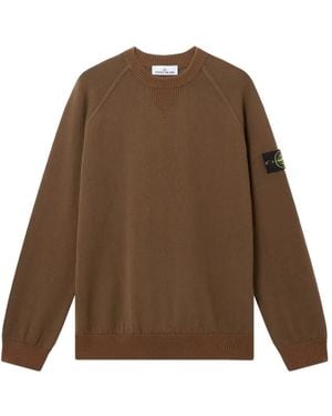 Stone Island Crew-Neck Jumper - Brown