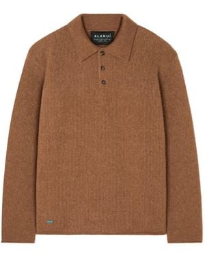 Alanui Cashmere Blend Polo Shirt - Brown