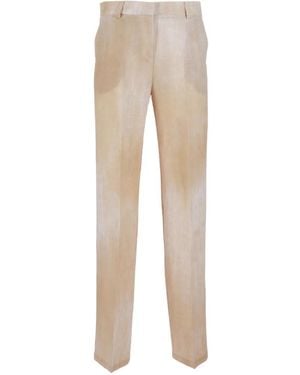 Ermanno Scervino Pantalon À Logo Brodé - Natural