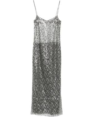 Christopher Esber Vestido Largo Con Lentejuelas - Gris