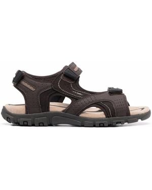 Geox Strada Double-Strap Sandals - Black