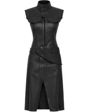 OTTOLINGER Denim Belted Midi Dress - Black