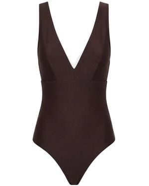 Bondi Born Lecco V-Neck Swimsuit - Brown