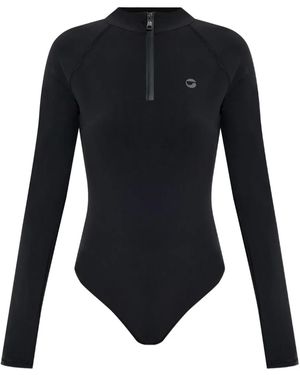 Coperni Zip-Neck Long-Sleeve Bodysuit - Blue