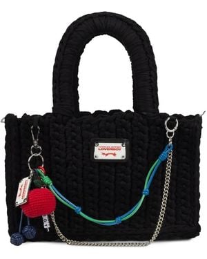 Charles Jeffrey Nana Apple-Charm Tote Bag - Black